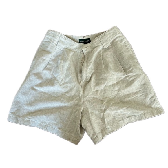 VINTAGE Linen Women's Cream Shorts - Picture 1 of 7